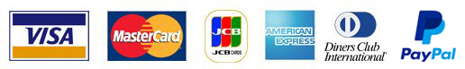 VISA・MasterCard・JCB・AMERICAN EXPRESS・Diners Club International paypal