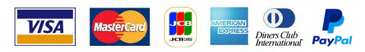 VISA・MasterCard・JCB・AMERICAN EXPRESS・Diners Club International