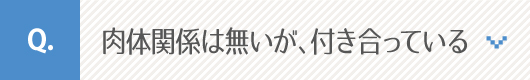 肉体関係は無いが、付き合っている