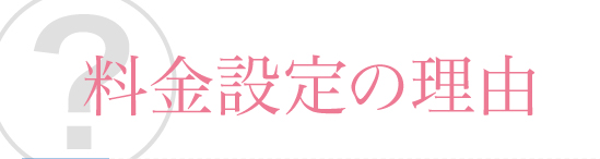 料金設定の理由